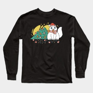 Festive Furry Feline Fun Long Sleeve T-Shirt